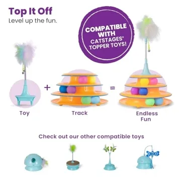 Interactive Cat Toy with Spinning Balls for Fun Play