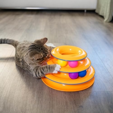 Interactive Cat Toy with Spinning Balls for Fun Play