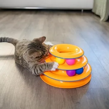 Interactive Cat Toy with Spinning Balls for Fun Play