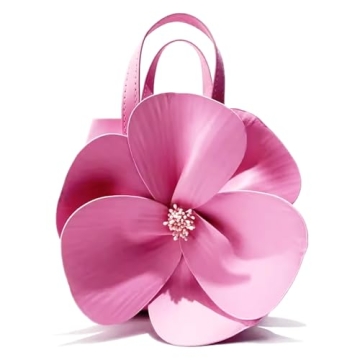 Mini Flower Evening Purse Bridal Clutch for Wedding PU Leather Evening Handbag with Chain Wedding Pa...