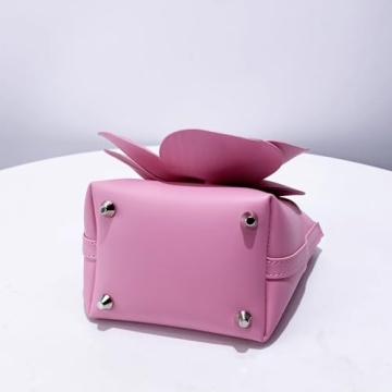 Mini Flower Evening Purse Bridal Clutch for Wedding PU Leather Evening Handbag with Chain Wedding Party Prom Crossbody Purses