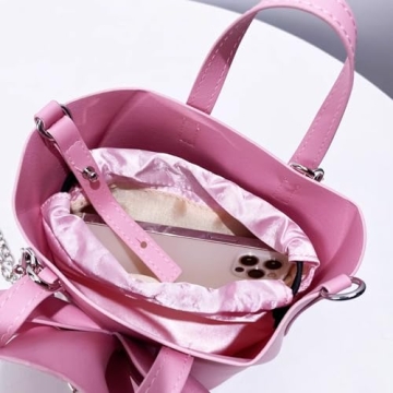 Mini Flower Evening Purse Bridal Clutch for Wedding PU Leather Evening Handbag with Chain Wedding Party Prom Crossbody Purses