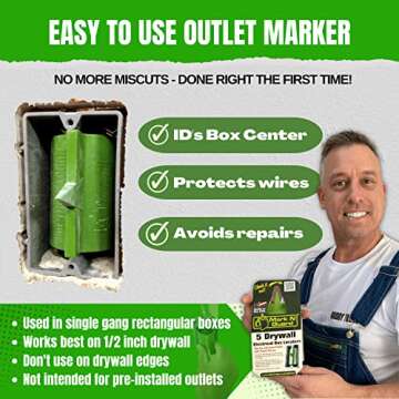 Buddy Tools Drywall Finishing Tools Kit, Set of Four - Includes Tape Dispenser, Outlet Marker, Mud Mixer, Bucket Scoop - Complete Set of Durable DIY Drywall Mud Tools for Taping and Finishing