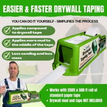 Buddy Tools Drywall Finishing Tools Kit, Set of Four - Includes Tape Dispenser, Outlet Marker, Mud Mixer, Bucket Scoop - Complete Set of Durable DIY Drywall Mud Tools for Taping and Finishing