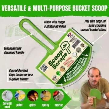 Buddy Tools Drywall Finishing Tools Kit, Set of Four - Includes Tape Dispenser, Outlet Marker, Mud Mixer, Bucket Scoop - Complete Set of Durable DIY Drywall Mud Tools for Taping and Finishing