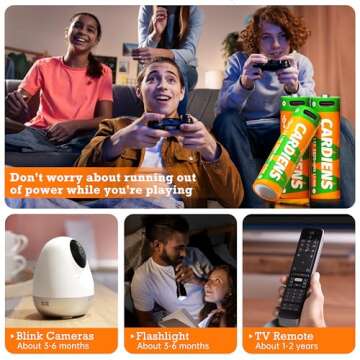 CARDIENS USB Rechargeable AA Batteries - Fast Charging 4-Pack