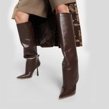 Goolita Fold Over Stiletto Boots - Stylish & Comfortable
