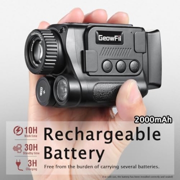 Night Vision Monocular 4K with 8X Zoom & Rechargeable Battery