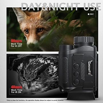 Night Vision Monocular 4K with 8X Zoom & Rechargeable Battery