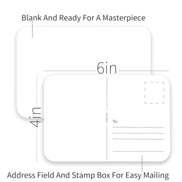 Funto Watercolor Postcards - 50 Premium Blank Cards