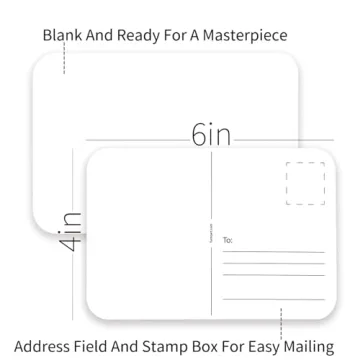 Funto Watercolor Postcards - 50 Premium Blank Cards