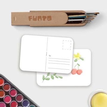 Funto Watercolor Postcards - 50 Premium Blank Cards