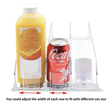 Drink Organizer for Fridge - Automatic Pusher Glide Holds 15 Cans