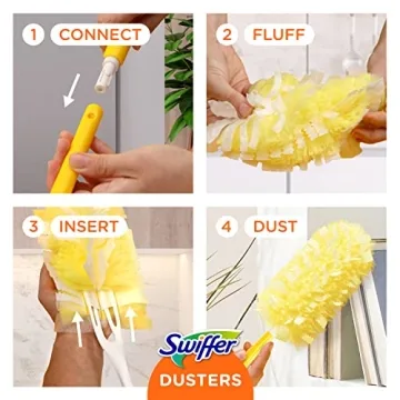 Swiffer Duster Heavy Duty Kit with 3ft Handle & Refills