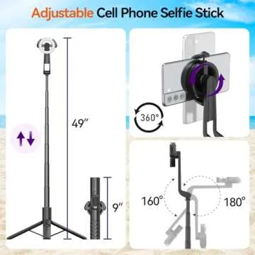 URTRY Magnetic Selfie Stick Tripod - Ideal for Phones
