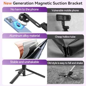URTRY Magnetic Selfie Stick Tripod - Ideal for Phones