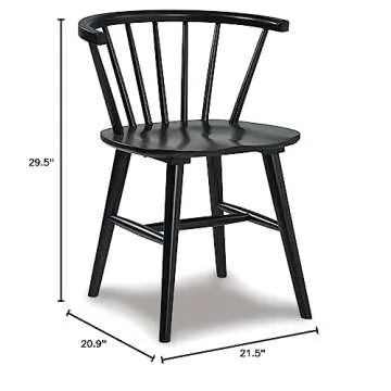 Otaska Modern Farmhouse Spindle Dining Chair Set of 2