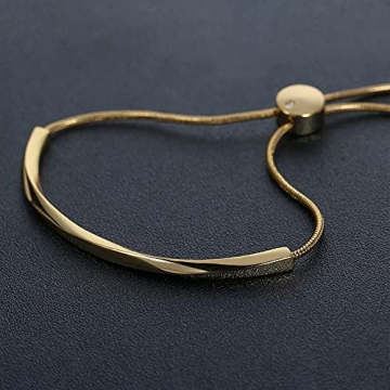 Elegant Gold Adjustable Slider Bracelet for Women