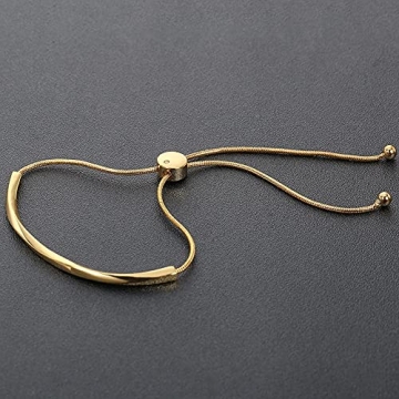 Elegant Gold Adjustable Slider Bracelet for Women