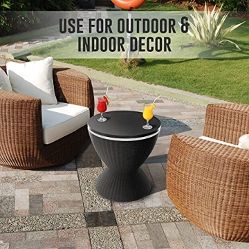 SereneLife Outdoor Cool Bar Table - 7.5 Gallon Beverage Cooler