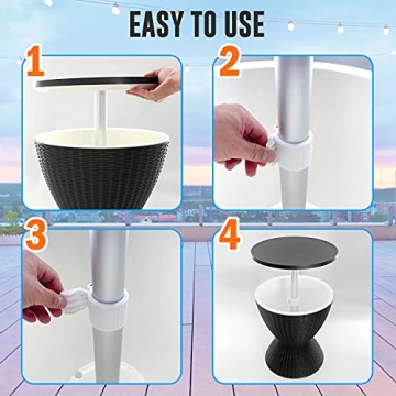 SereneLife Outdoor Cool Bar Table - 7.5 Gallon Beverage Cooler