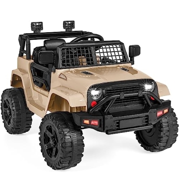 Best Choice Products 12V Kids Ride On Truck Car w/Remote Control - Sand