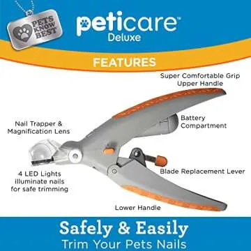 Allstar Innovations PetiCare LED Light Pet Nail Clipper- Great for Trimming Cats & Dogs Nails & Claw...