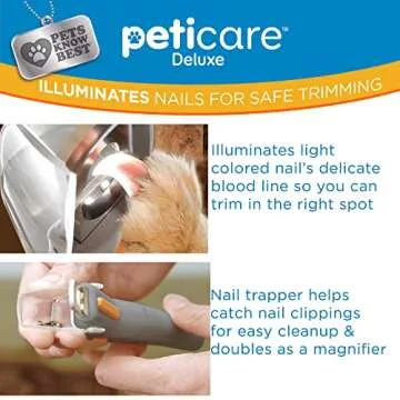 PetiCare LED Light Pet Nail Clipper for Safe Trimming