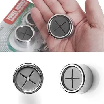 RICHYN Kitchen Towel Hooks - Easy Install & Chrome Finish