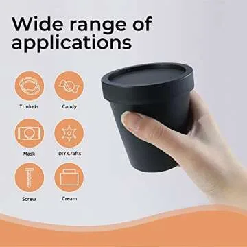 LONGWAY 7 oz/200ml Empty Slime Containers Plastic Jars with Lids for Beauty Products, DIY Slime Maki...