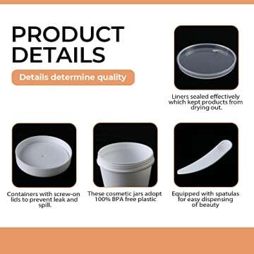 LONGWAY 7 oz Plastic Slime Containers - 12 Pack