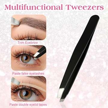 Eyebrow Kit Grooming Scissors Razor Kit 4 In 1 Stainless Steel Set Kit Eyebrow Scissors Eyebrow Brush Tweezers Eyebrow Trim Tool Set