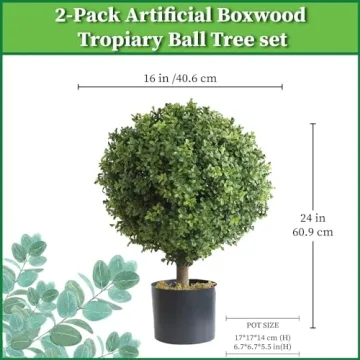 Silk Tree Warehouse Outdoor Boxwood Topiary Bushes