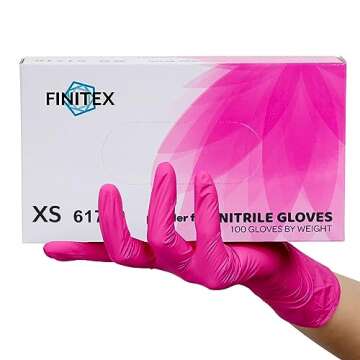 FINITEX Pink Nitrile Disposable Gloves - Safe & Stylish