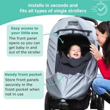 SnoozeShade Plus Deluxe Universal Stroller Sun Shade