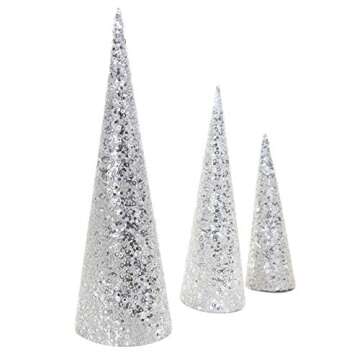 Christmas Concepts® Set of 3 Cone Trees with Sequins