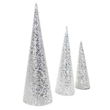 Christmas Concepts® Set of 3 Cone Trees with Sequins
