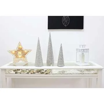 Christmas Concepts® Set of 3 Cone Trees with Sequins