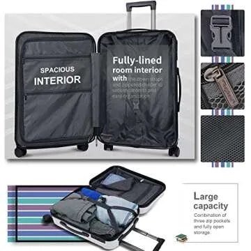 Feybaul Medium Luggage Hardshell Suitcase with Wheels