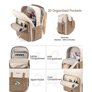 LOVEVOOK Stylish Laptop Backpack for Women | Big Capacity