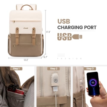 LOVEVOOK Stylish Laptop Backpack for Women | Big Capacity