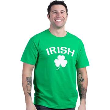 Irish Pride Unisex Ireland T-Shirt/St. Patrick's Day Irish Pride Tee Shirt-Green-Small