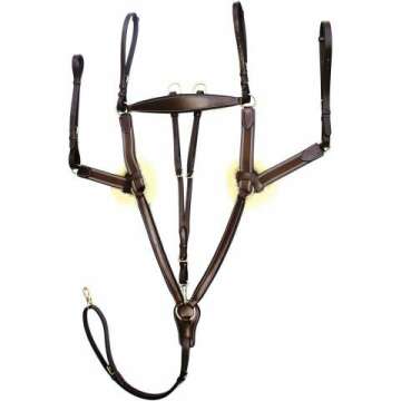HDR Pro 5 Point Horse Breastplate - Australian Nut