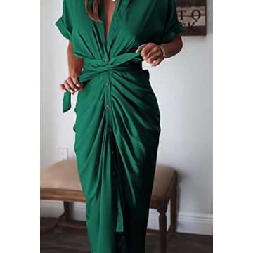 Elegant Satin Ruched Maxi Dress for Date Night