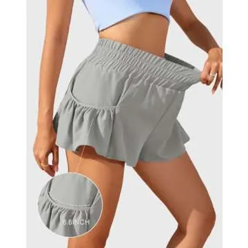 Vertvie Women High Waisted Flowy Shorts for Activewear