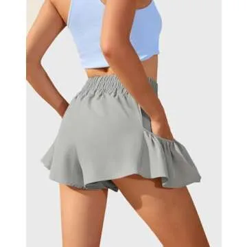 Vertvie Women High Waisted Flowy Shorts for Activewear