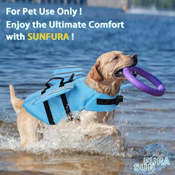 SUNFURA Dog Life Jacket - Reflective Pet Vest for Safety