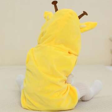 Unisex Baby Animals Hooded Romper for Newborn Christmas Halloween Outfits,Toddler Boy Girl Front Zip...