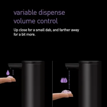 simplehuman Touch-Free Rechargeable Soap Dispenser Matte Black