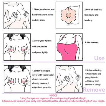 Soclim 50 Pairs Nipple Covers for Women - Latex Free